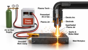 Metal cutting in fabrication — laser and plasma cutting of steel plate