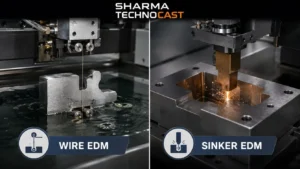 Wire EDM and sinker EDM machining operations compared