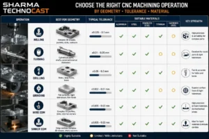 How to choose the right CNC machining operation by geometry, tolerance and material 