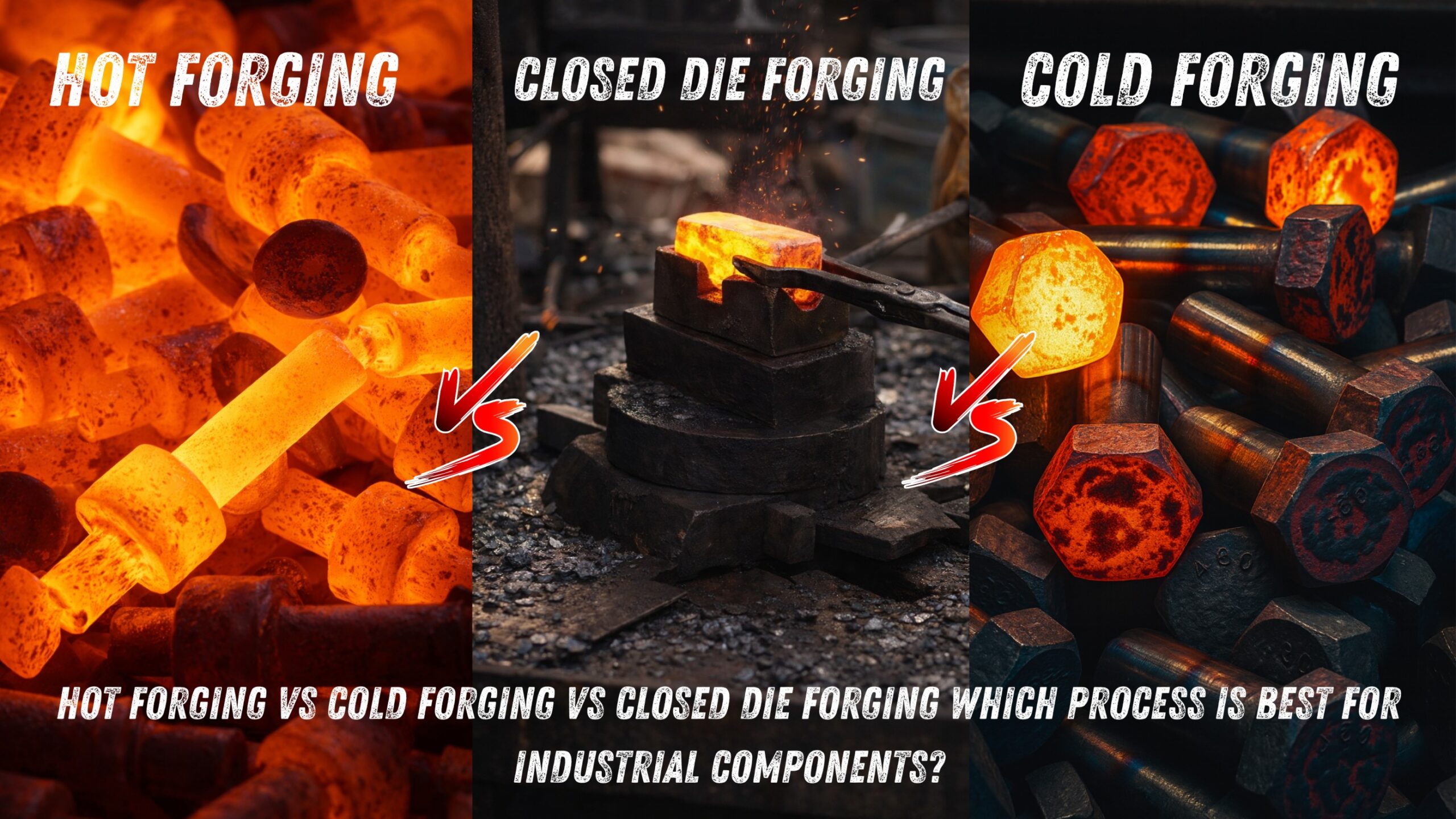 Hot Forging vs cold forging cs closed die forging