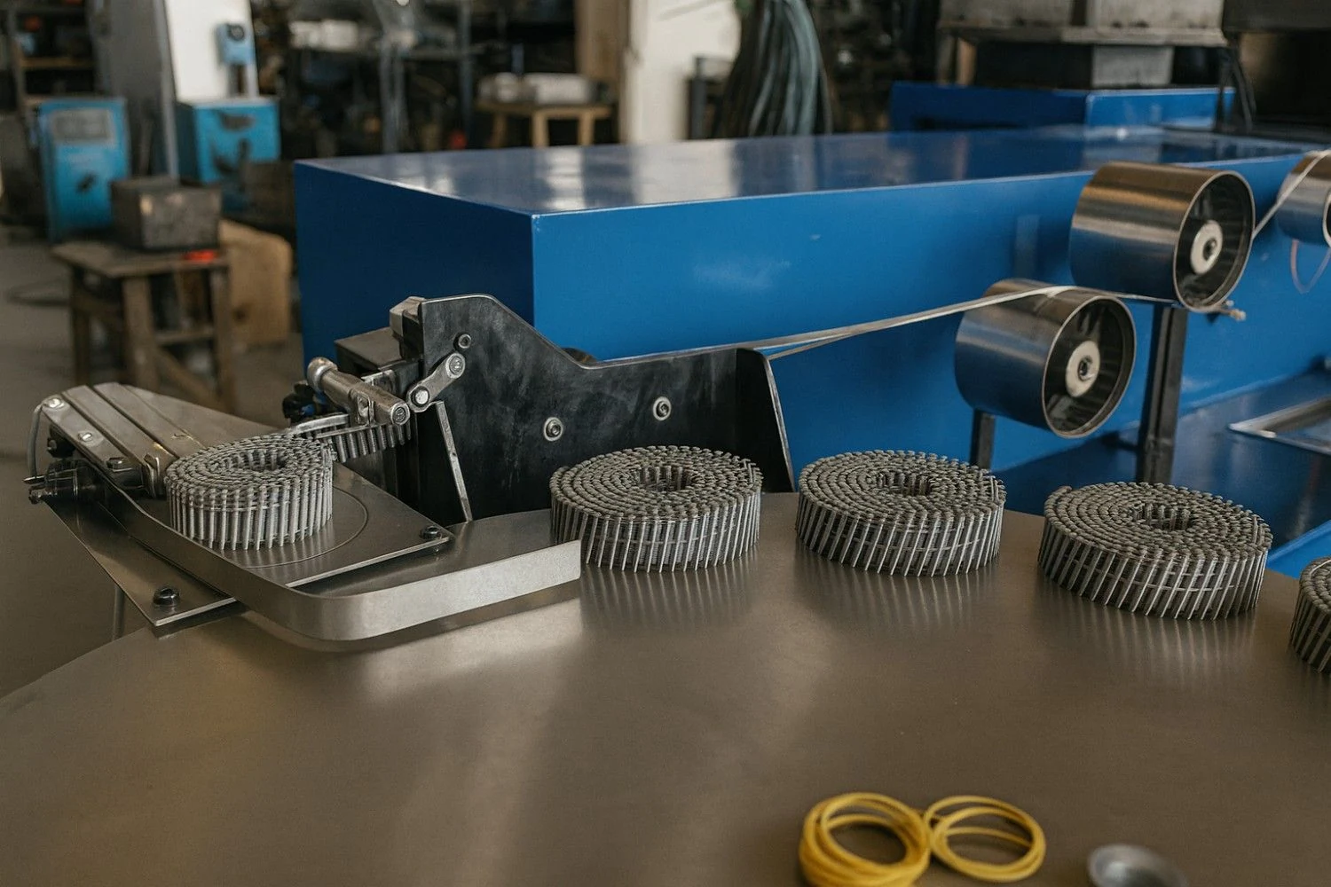 Coil nail making machine