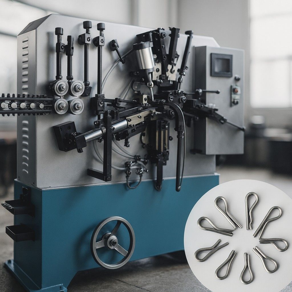Cotter pin manufacturing machine producing stainless steel cotter pins in India