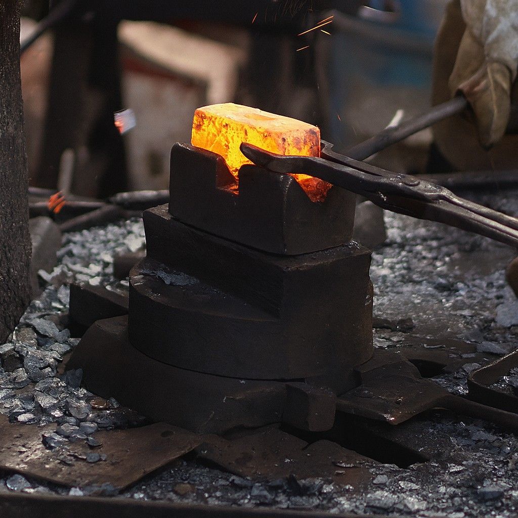 hot metal forging operation by Sharma Technocast