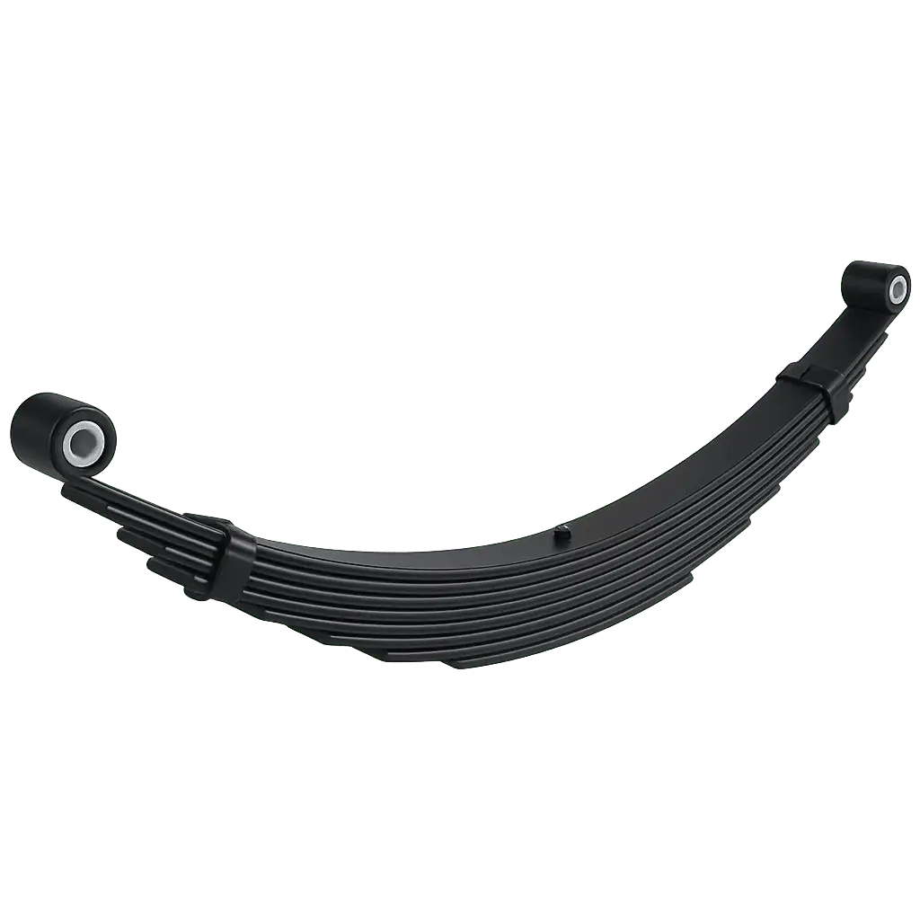 Leaf spring used in truck suspension systems for load support and shock absorption