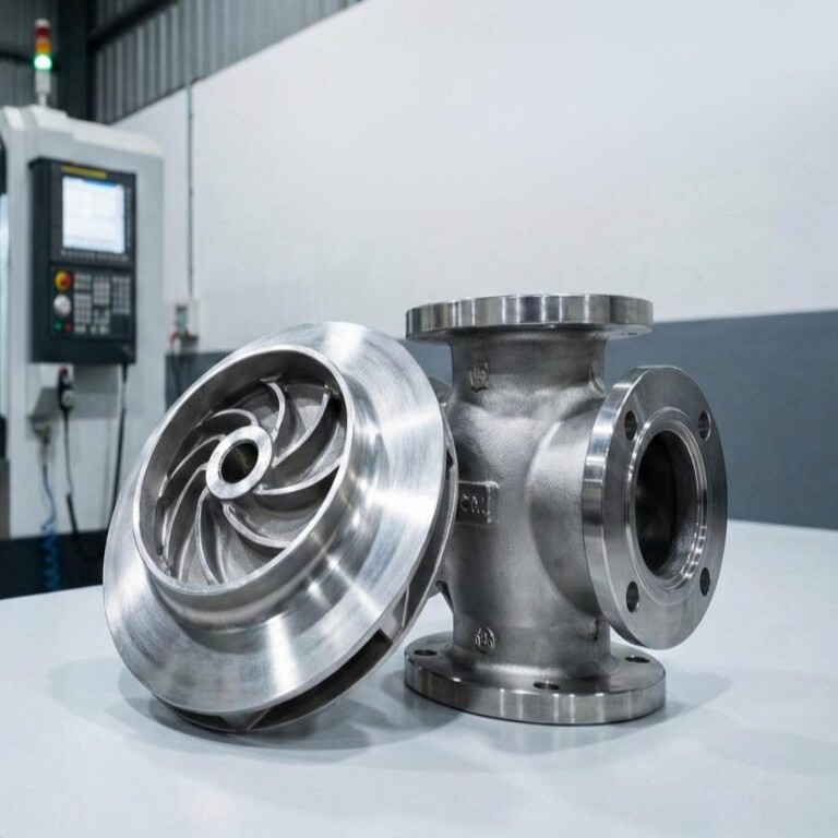 precision metal casting and CNC machined pump components by Sharma Technocast industrial manufacturer India