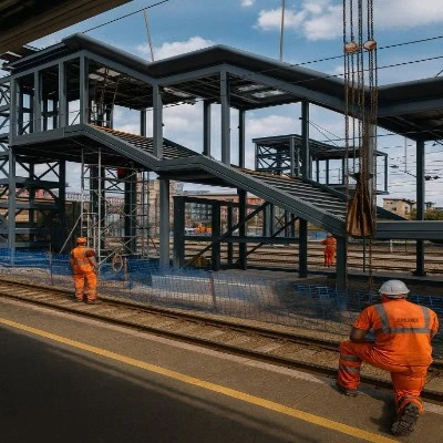 structural steel fabrication for infrastructure construction project in India industrial steel structure manufacturer