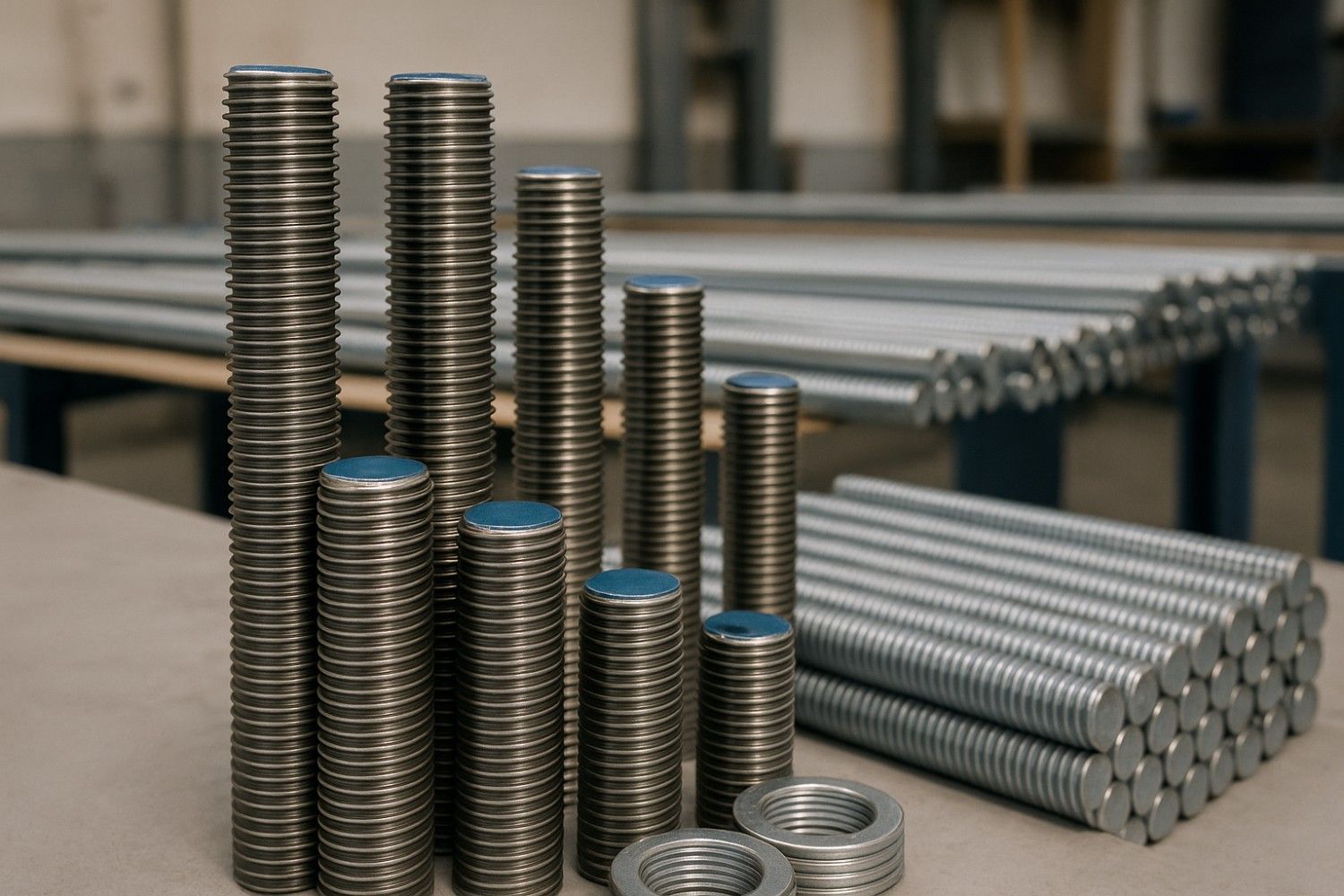 Steel threaded rods