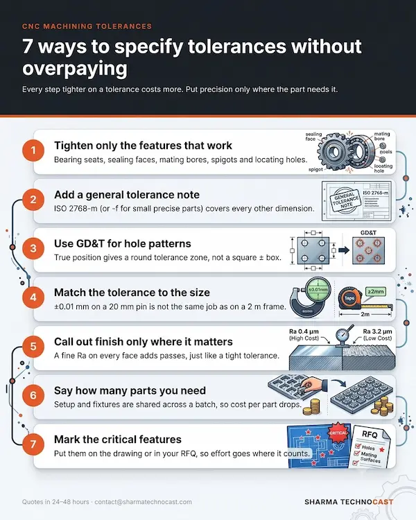 Infographic: 7 ways to specify machining tolerances without overpaying